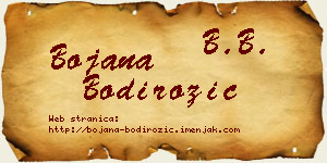 Bojana Bodirožić vizit kartica